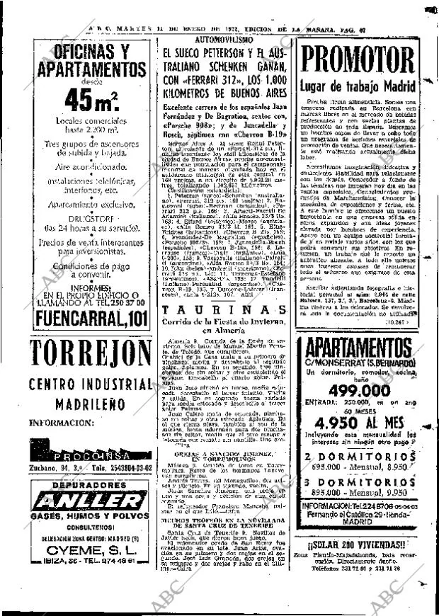 ABC MADRID 11-01-1972 página 67