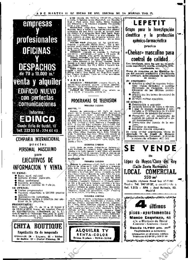 ABC MADRID 11-01-1972 página 77