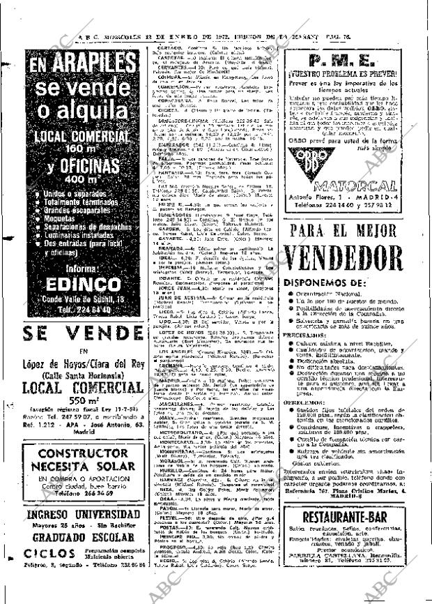 ABC MADRID 12-01-1972 página 76