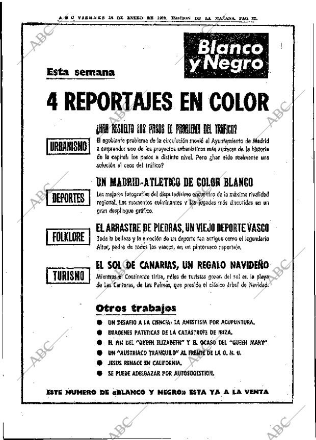 ABC MADRID 14-01-1972 página 22
