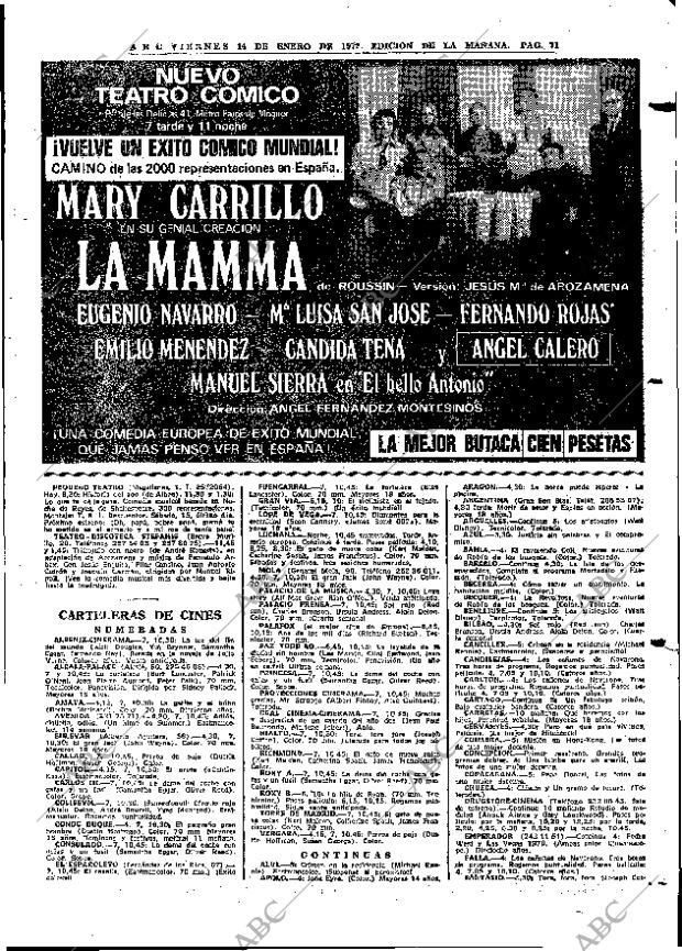 ABC MADRID 14-01-1972 página 71