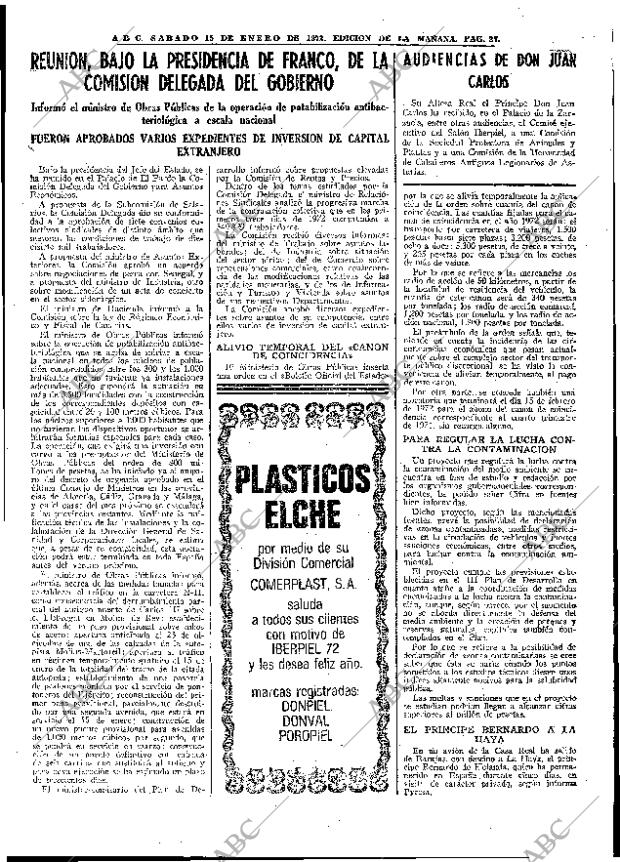 ABC MADRID 15-01-1972 página 27
