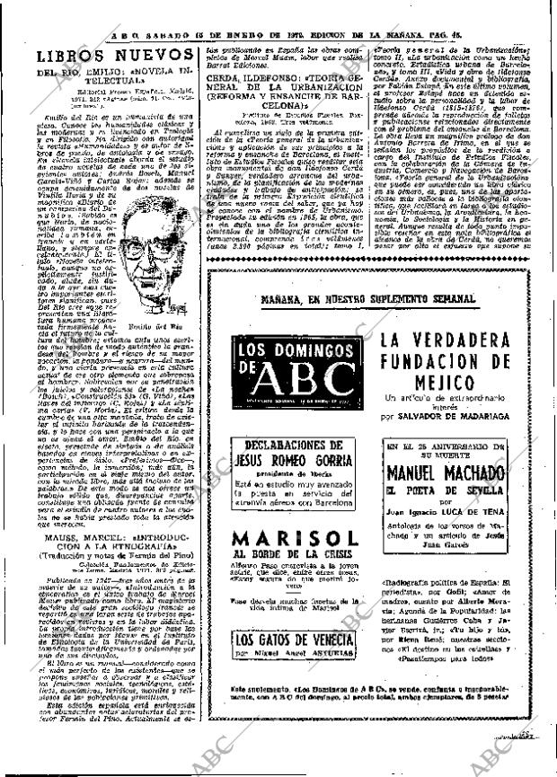 ABC MADRID 15-01-1972 página 45