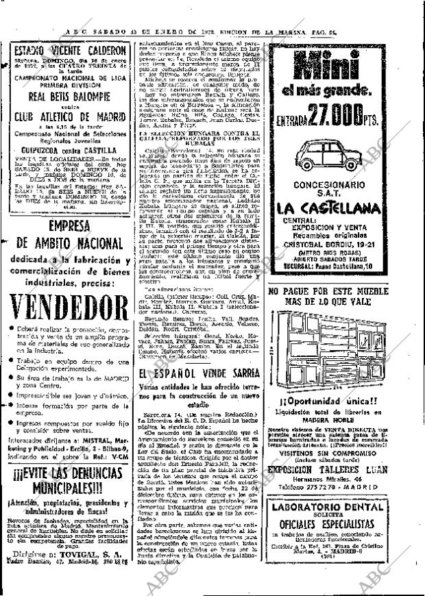 ABC MADRID 15-01-1972 página 64