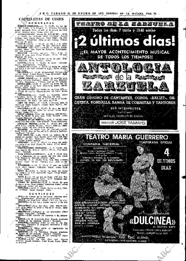 ABC MADRID 15-01-1972 página 77