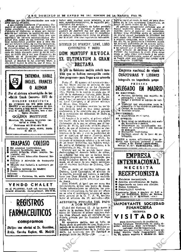 ABC MADRID 16-01-1972 página 20
