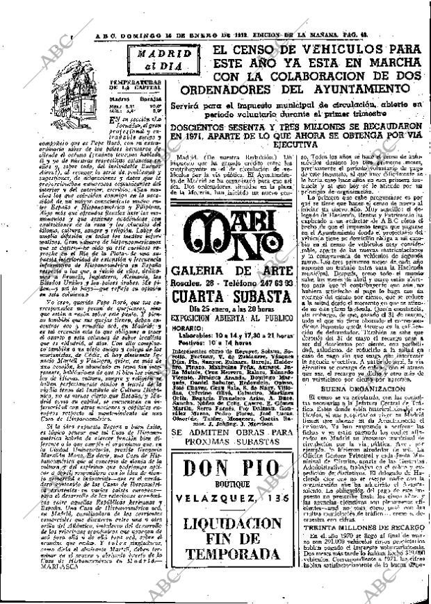 ABC MADRID 16-01-1972 página 43