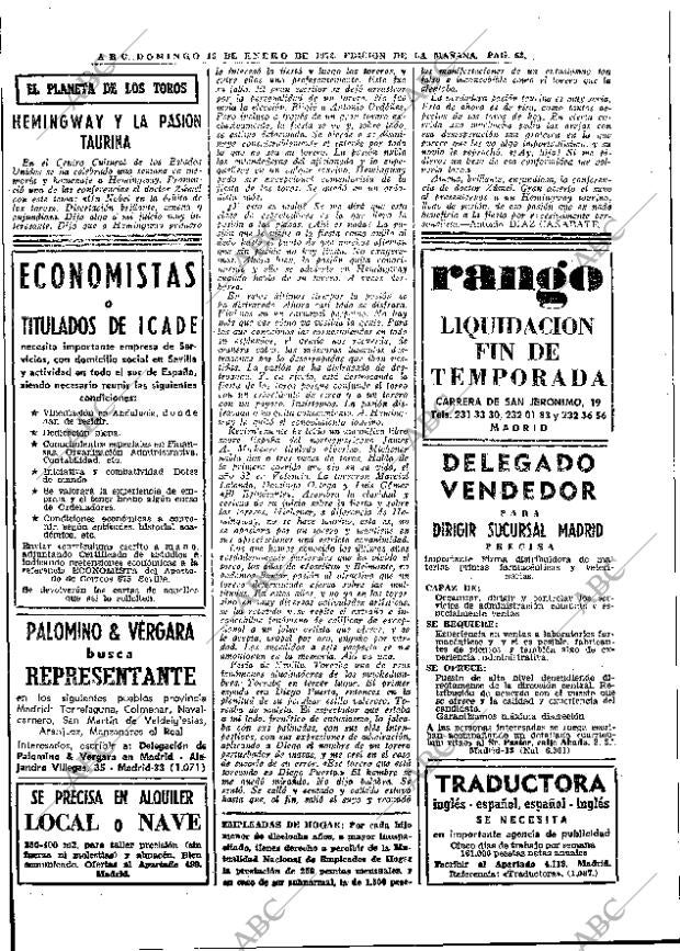 ABC MADRID 16-01-1972 página 62