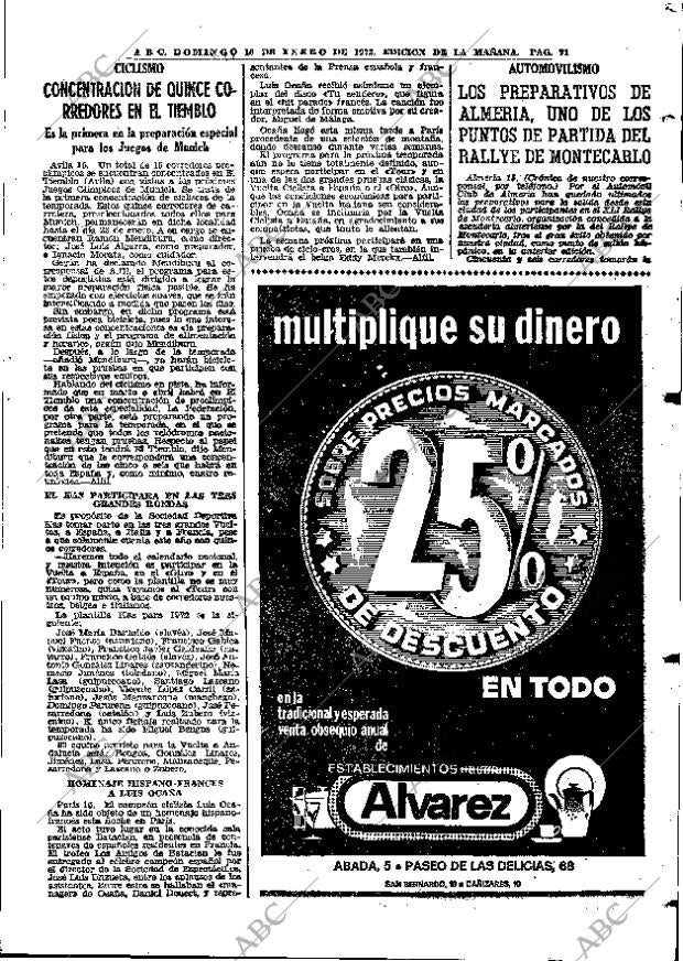 ABC MADRID 16-01-1972 página 71