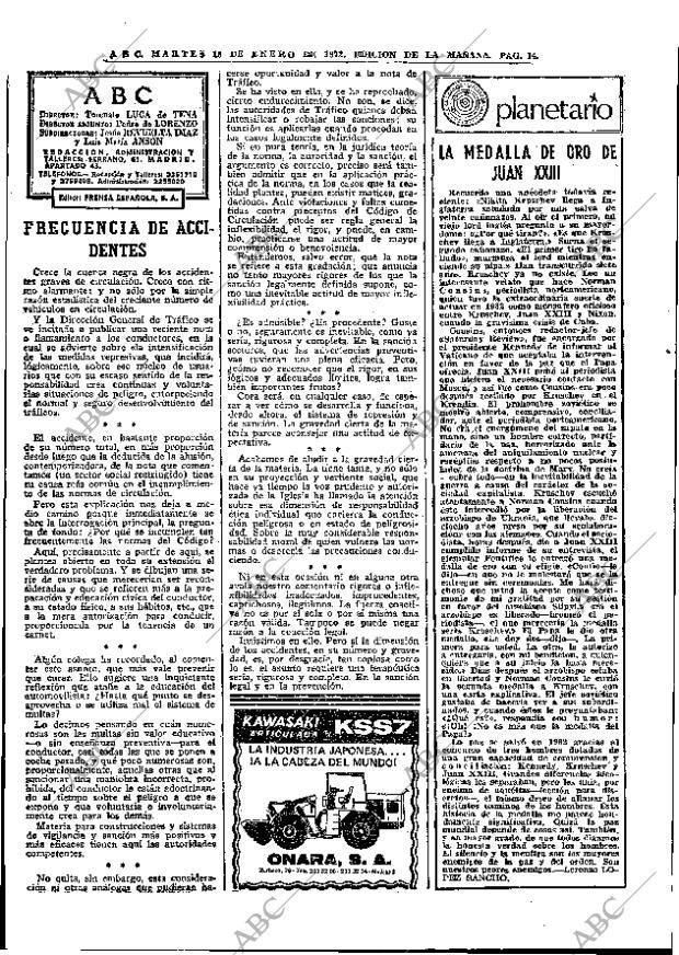 ABC MADRID 18-01-1972 página 14