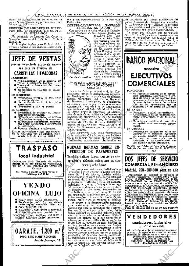 ABC MADRID 18-01-1972 página 24