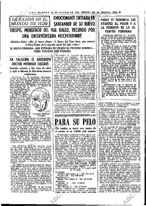 ABC MADRID 18-01-1972 página 25