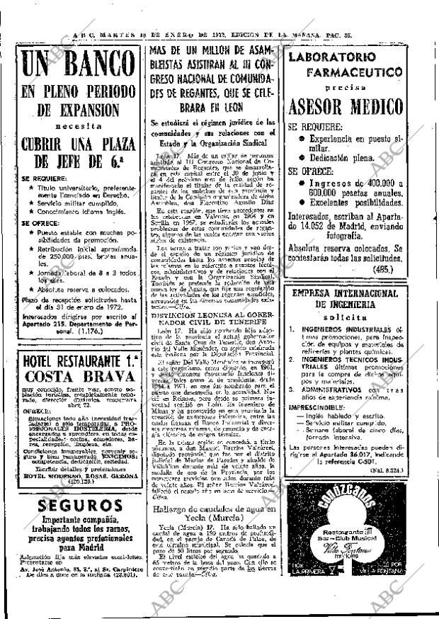 ABC MADRID 18-01-1972 página 36