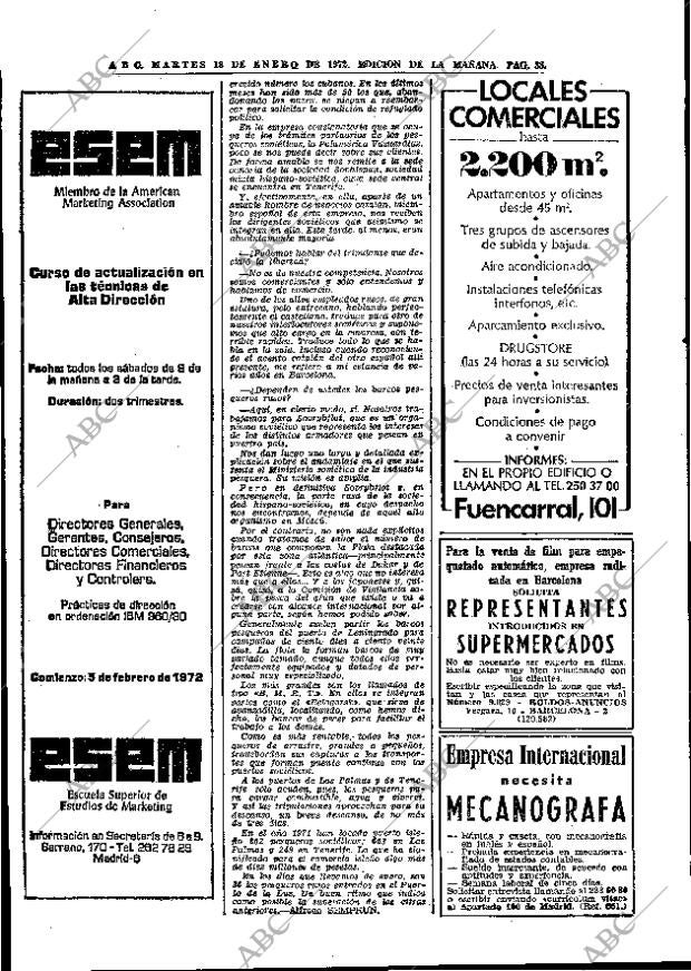 ABC MADRID 18-01-1972 página 38