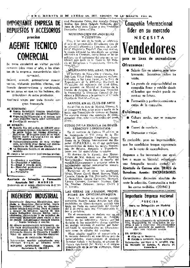 ABC MADRID 18-01-1972 página 44