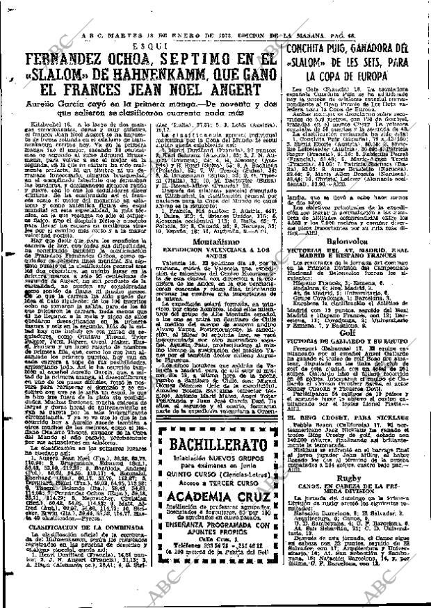 ABC MADRID 18-01-1972 página 68