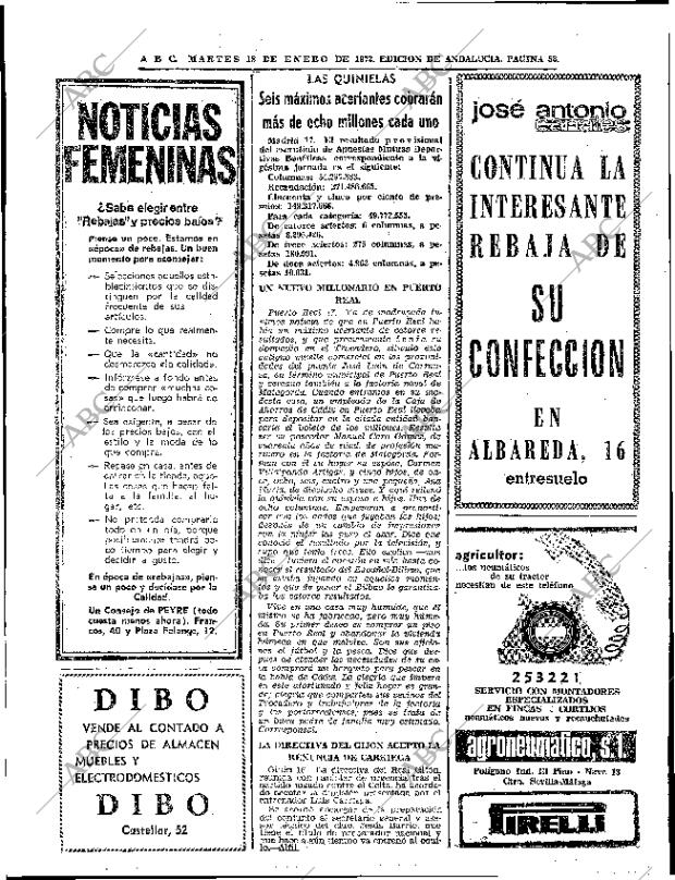 ABC SEVILLA 18-01-1972 página 52