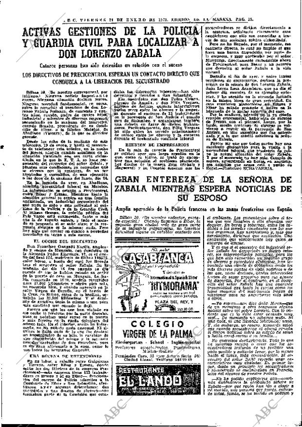ABC MADRID 21-01-1972 página 15