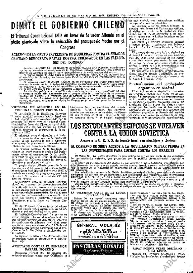 ABC MADRID 21-01-1972 página 21