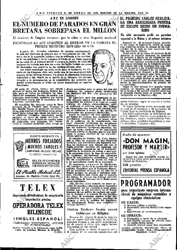 ABC MADRID 21-01-1972 página 25