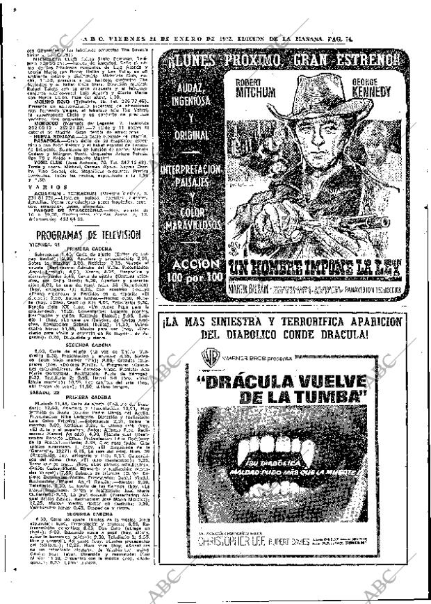 ABC MADRID 21-01-1972 página 74