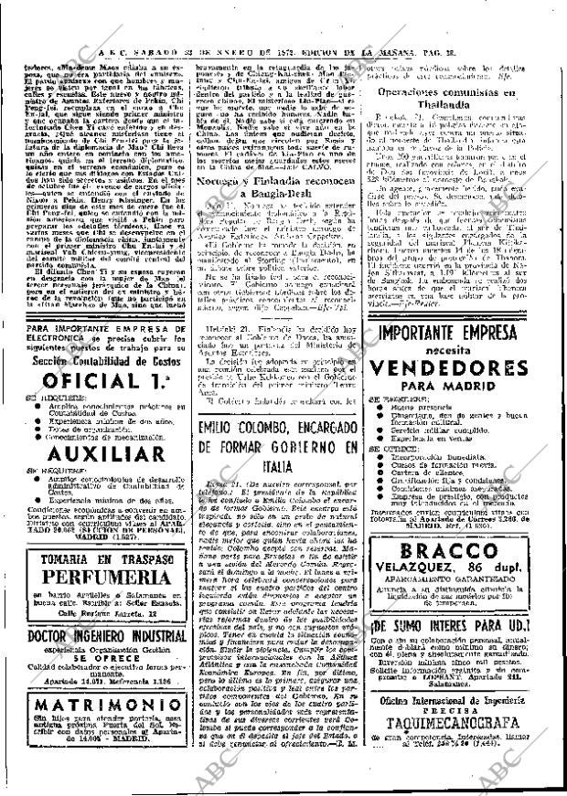 ABC MADRID 22-01-1972 página 30