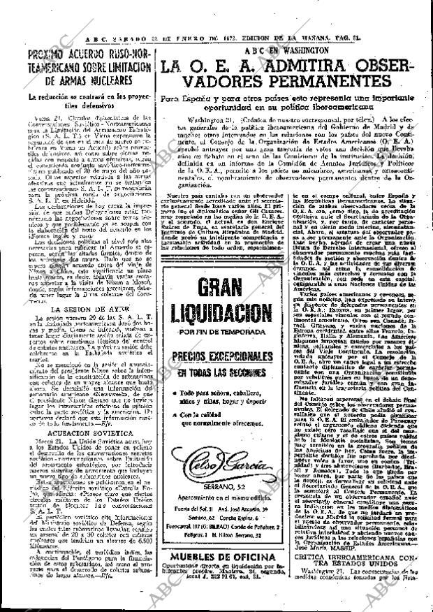 ABC MADRID 22-01-1972 página 31