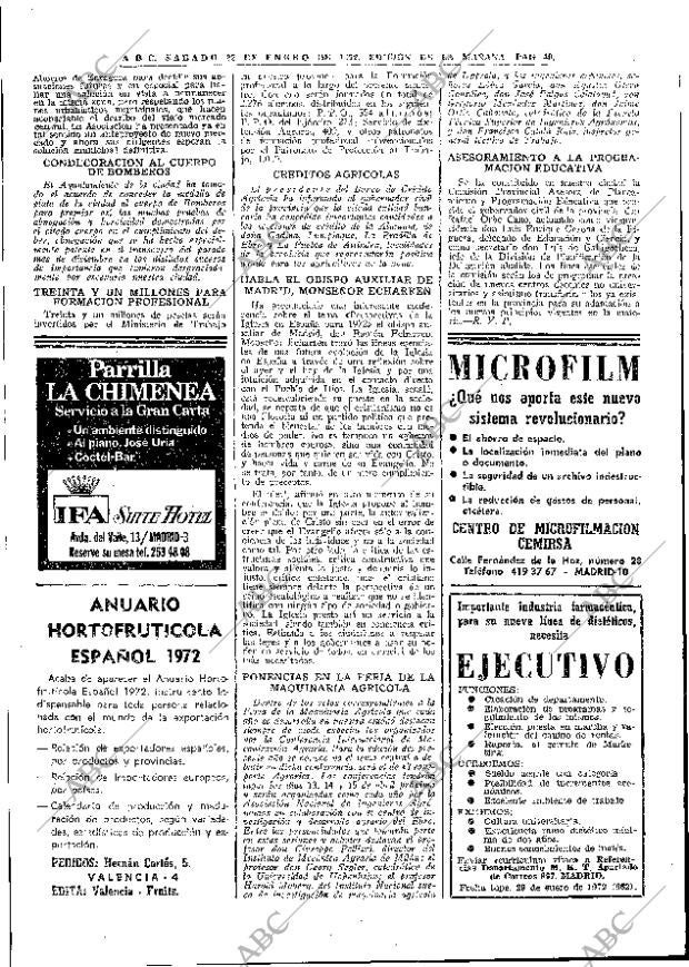 ABC MADRID 22-01-1972 página 40