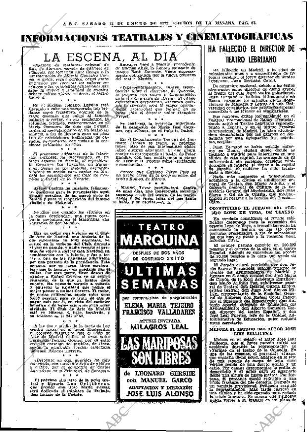 ABC MADRID 22-01-1972 página 67