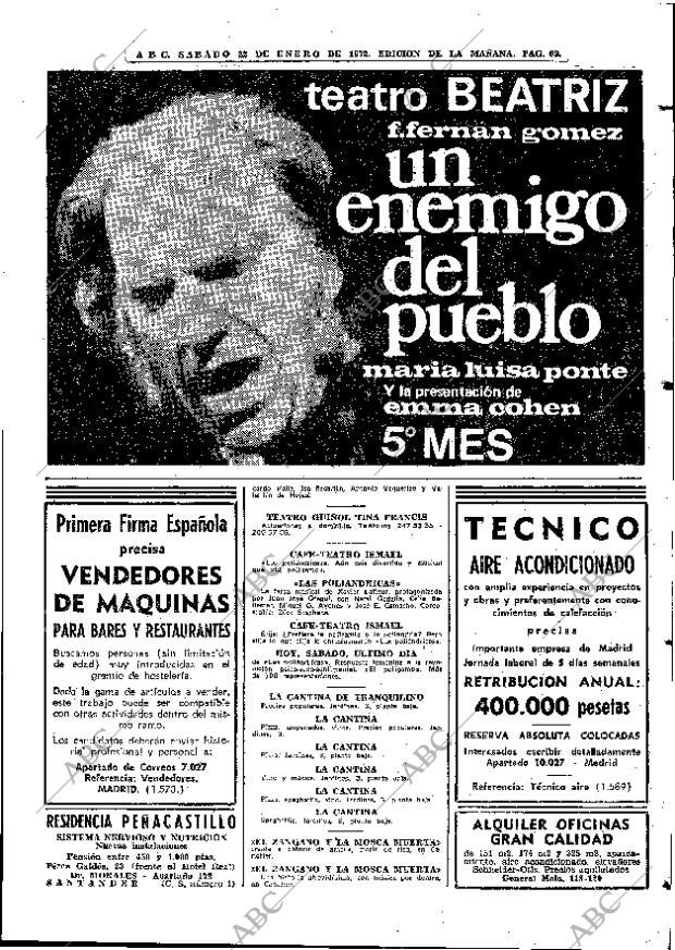 ABC MADRID 22-01-1972 página 69