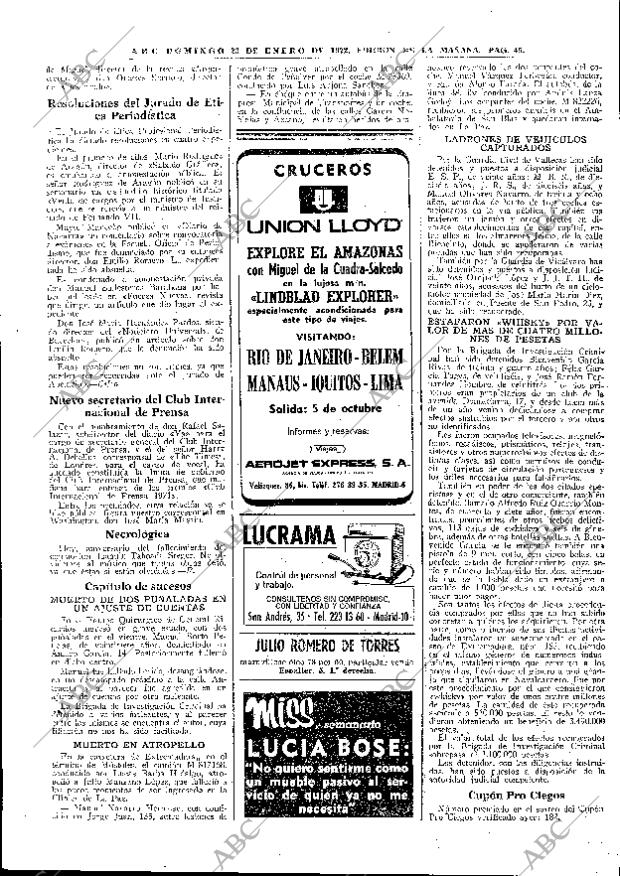 ABC MADRID 23-01-1972 página 45