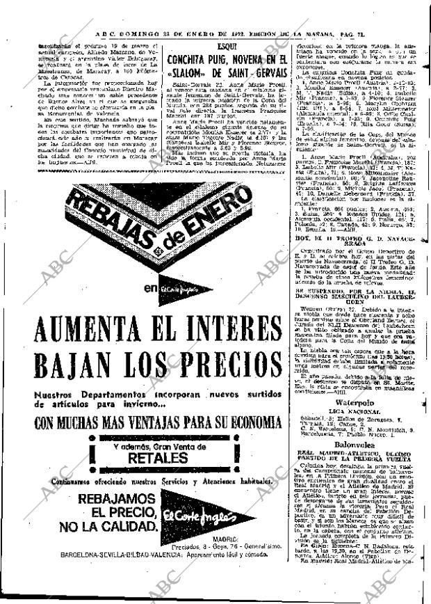 ABC MADRID 23-01-1972 página 71