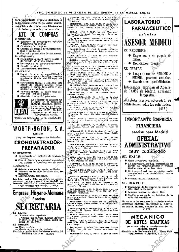 ABC MADRID 23-01-1972 página 85