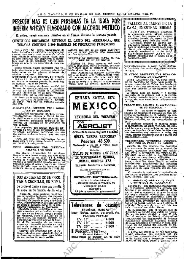 ABC MADRID 25-01-1972 página 27