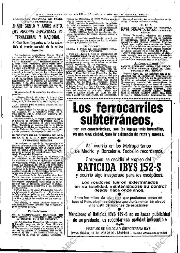 ABC MADRID 26-01-1972 página 57