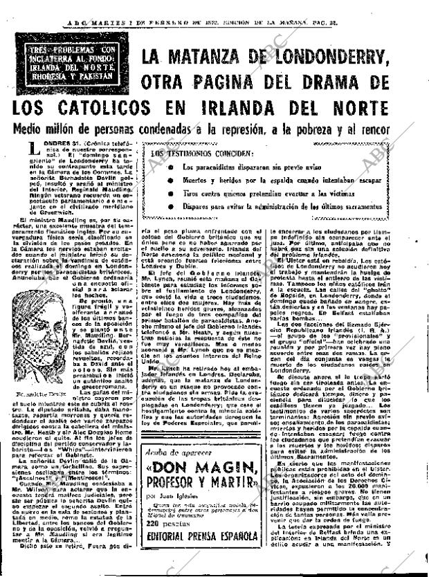 ABC MADRID 01-02-1972 página 22