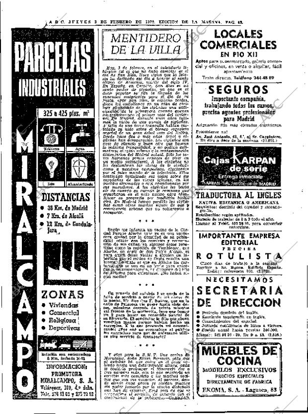 ABC MADRID 03-02-1972 página 40