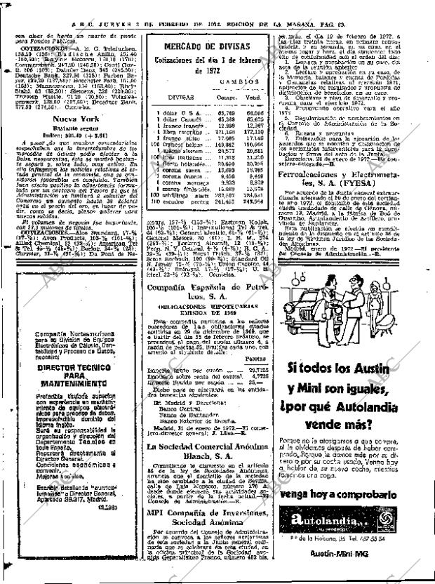 ABC MADRID 03-02-1972 página 62