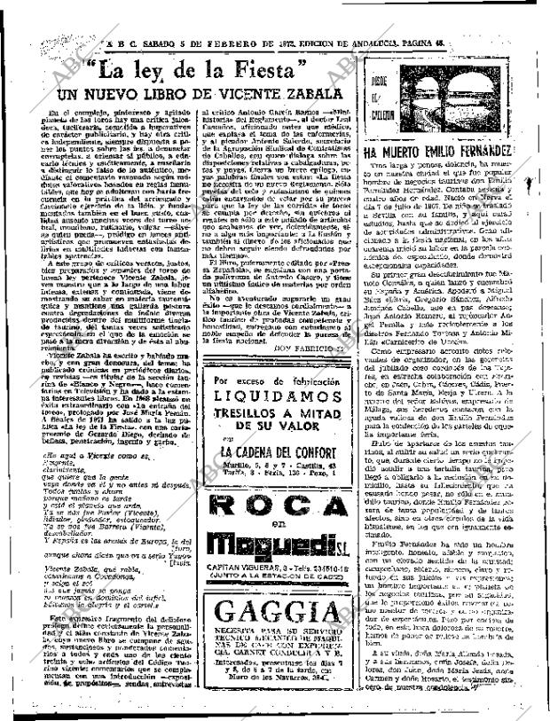 ABC SEVILLA 05-02-1972 página 48