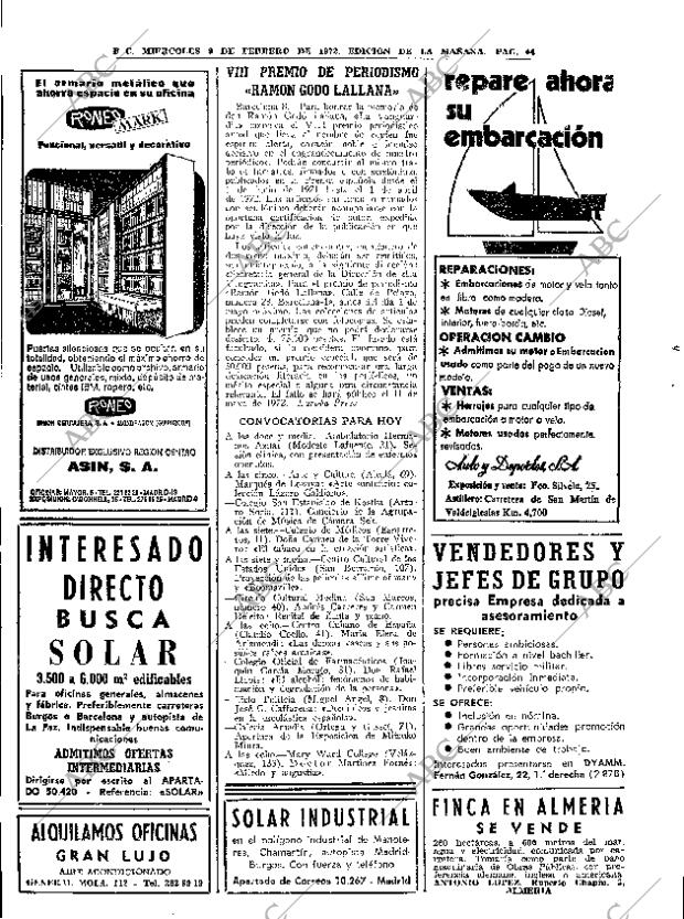 ABC MADRID 09-02-1972 página 44