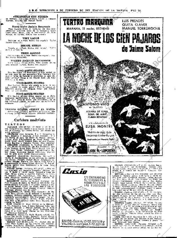 ABC MADRID 09-02-1972 página 74