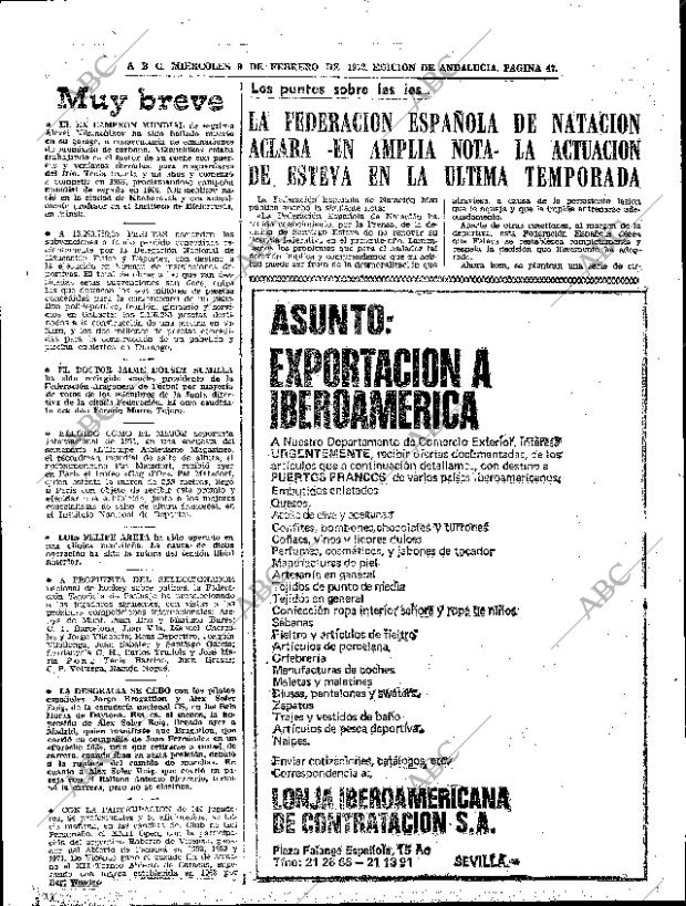 ABC SEVILLA 09-02-1972 página 47