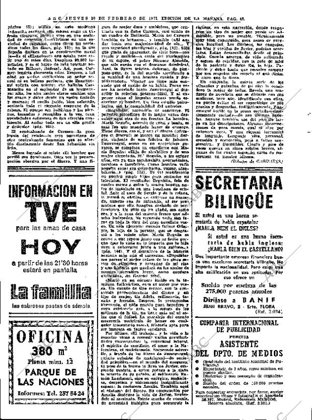 ABC MADRID 10-02-1972 página 42