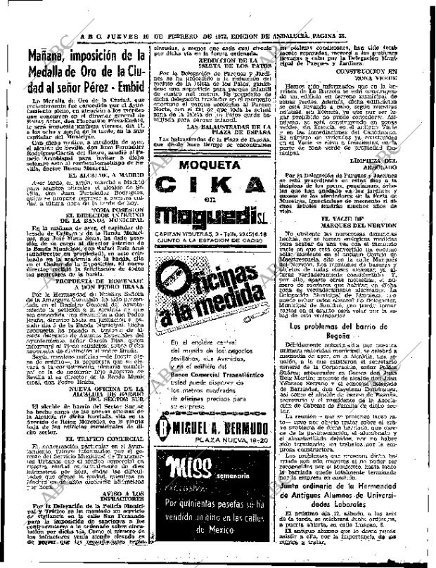 ABC SEVILLA 10-02-1972 página 33
