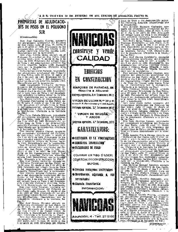 ABC SEVILLA 10-02-1972 página 34