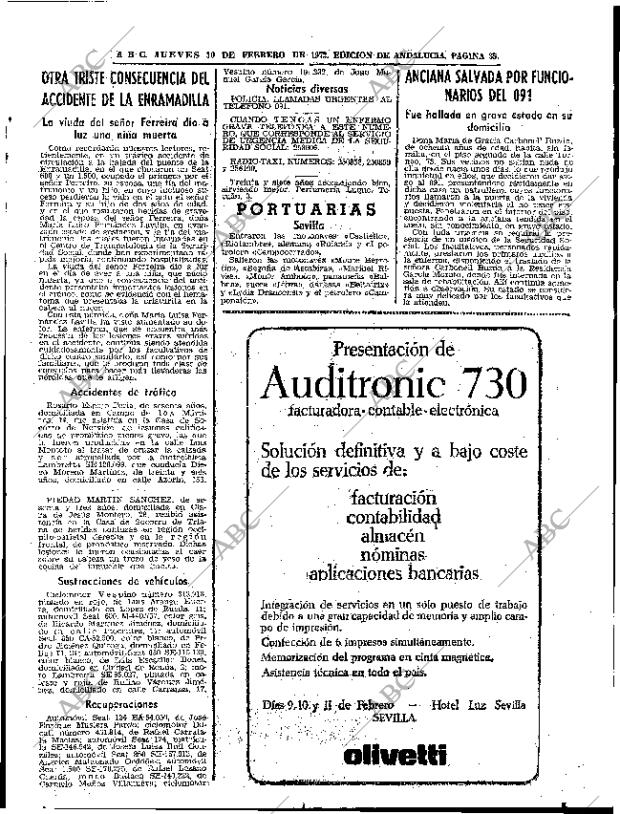 ABC SEVILLA 10-02-1972 página 35