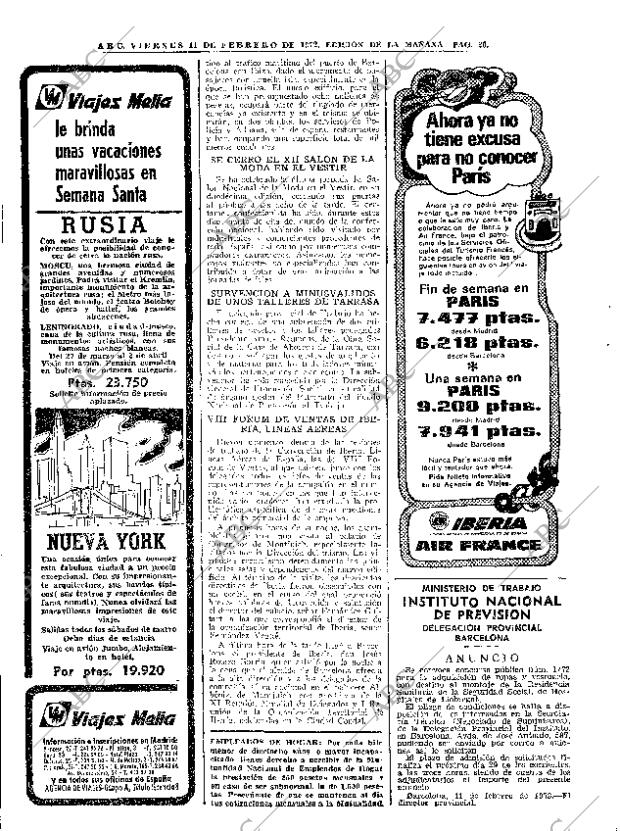 ABC MADRID 11-02-1972 página 36
