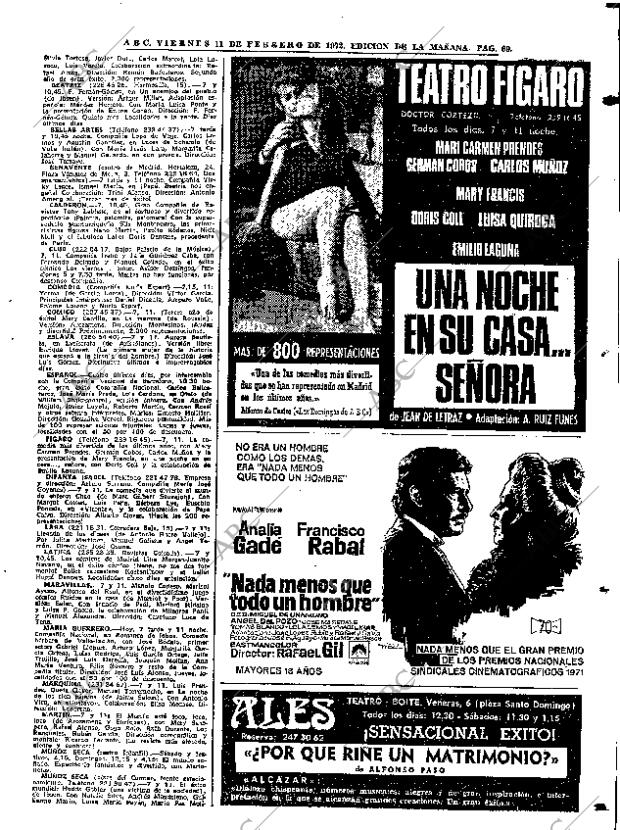 ABC MADRID 11-02-1972 página 69