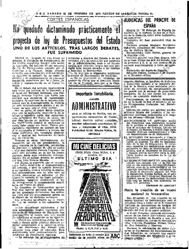 ABC SEVILLA 12-02-1972 página 21