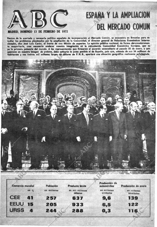 ABC MADRID 13-02-1972 página 1
